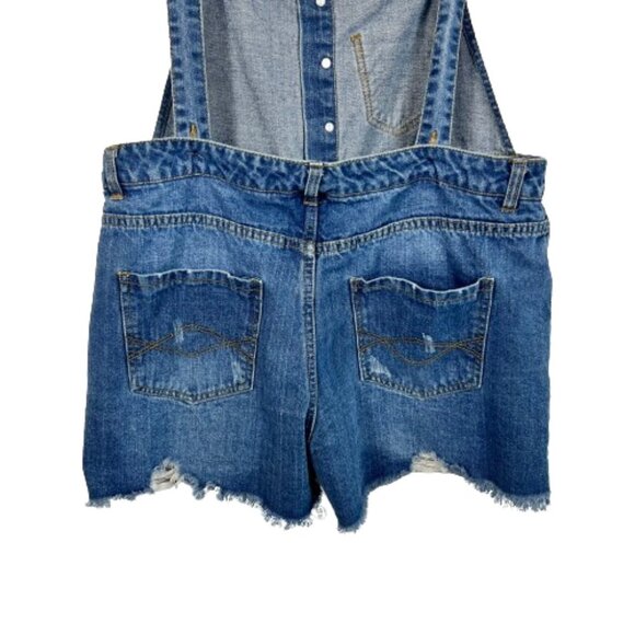 Highway Jeans Womens Denim Jeans Overalls Cutoff Shorts Pockets Size Extra Large - Picture 10 of 13